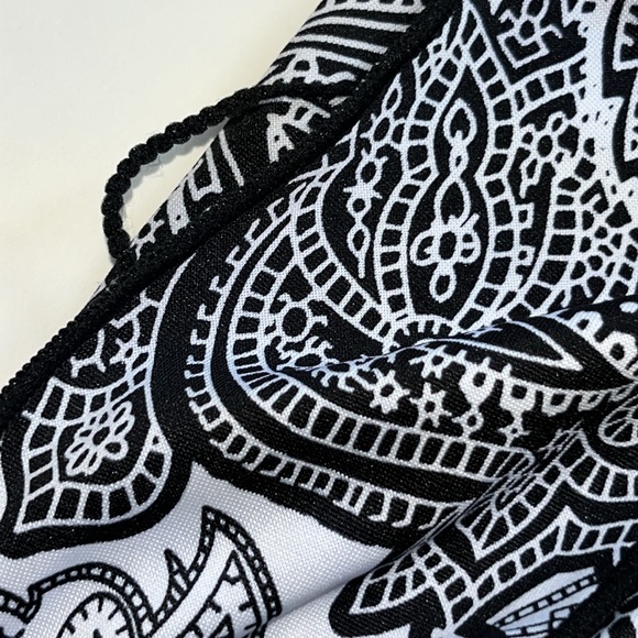 Perceptions New York Maxi Dress Fit & Flare Sz L Black & White Floral Paisley.. - Picture 4 of 10